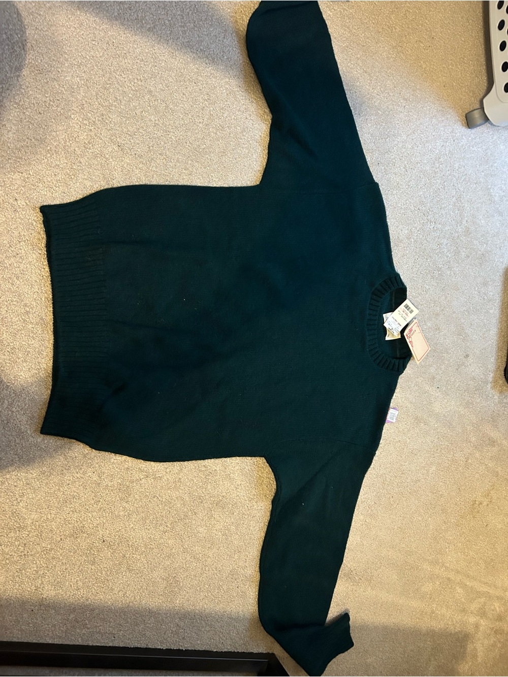 Men's Crewneck Sweater in Deep Green